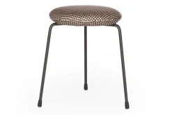 Hocker Stoff schwarz weiss