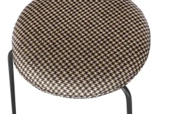 Hocker Stoff schwarz weiss