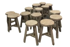 Hocker Vintage natur