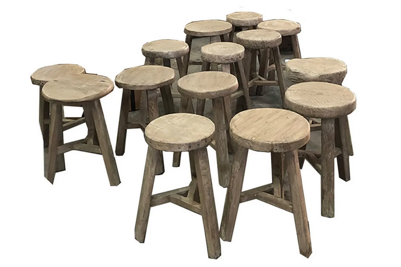 Hocker Vintage natur