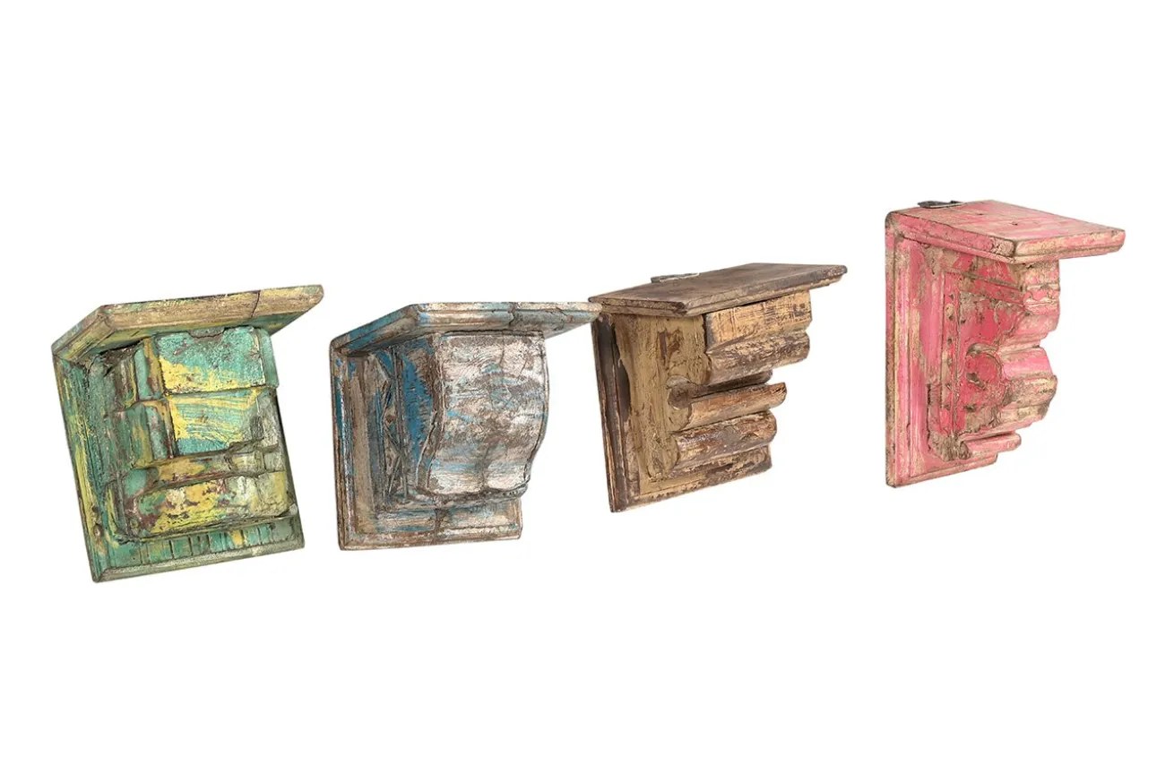 Holzornament Vintage bunt