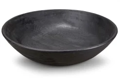 Holzschale schwarz groß