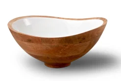 Holzschale weiß XL D 44,5 cm