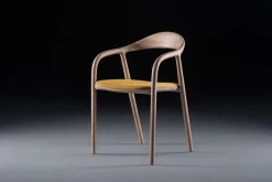 Holzstuhl Neva gepolstert gelb