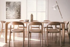 Holzstuhl Neva gepolstert gelb