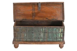 Holztruhe Vintage blau