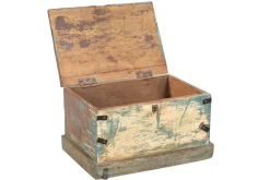 Holztruhe Vintage blau
