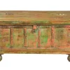 Holztruhe Vintage natur mit bunter Restpatina