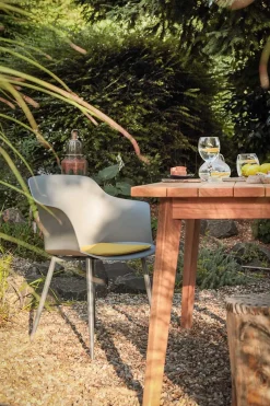 italienischer Designchair Blanchet mit Armlehne dunkelgrau