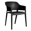 italienischer Designchair Cube mit Armlehne schwarz