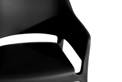 italienischer Designchair Cube mit Armlehne schwarz
