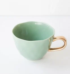Kaffeetasse Porzellan jadegrün