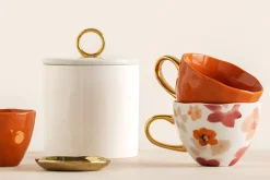 Kaffeetasse Porzellan orange