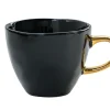 Kaffeetasse Porzellan schwarz