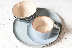 Kaffeetasse Terres de Reves beige hellblau