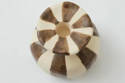 Kerzenhalter Raja braunweiss