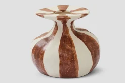 Kerzenhalter Raja rotbraunweiss