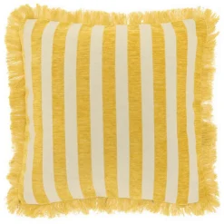 Kissen Tessi gestreift gelb weiss 45*45 cm