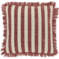 Kissen Tessi gestreift marsala 45*45 cm
