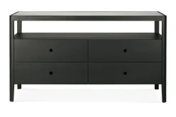 Kommode Spindle Eiche schwarz B 150 cm