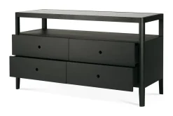 Kommode Spindle Eiche schwarz B 150 cm