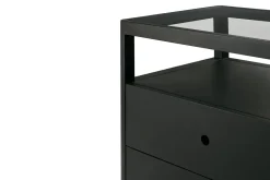 Kommode Spindle Eiche schwarz B 150 cm