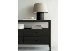 Kommode Spindle Eiche schwarz B 150 cm