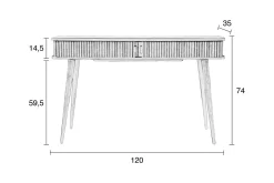 Konsole Barbara Massivholz schwarz