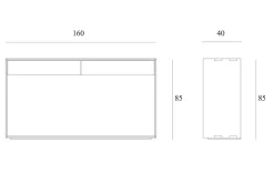 Konsole Nordic Eiche massiv B 160 cm