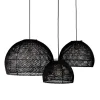 Lampenschirm Glam Rattan schwarz L