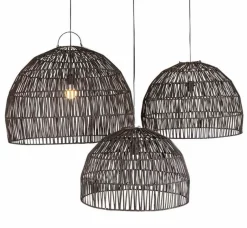 Lampenschirm Ibiza Rattan schwarz S