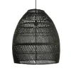 Lampenschirm Luna Rattan schwarz M
