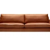 Ledersofa Justin Luxus 3 Sitzer cognac