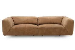Ledersofa mit Wippfunktion Swing braun