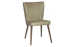 Lederstuhl Jules im Retro-Look taupe