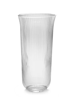 Longdrinkglas Inku geriffelt H 16 cm