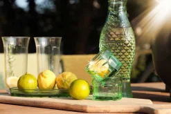 Longdrinkglas Inku geriffelt H 16 cm