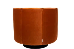 Lounge Drehsessel Flower Samt rostrot