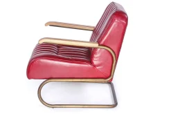 Lounge Sessel Marco 1930 Leder rot