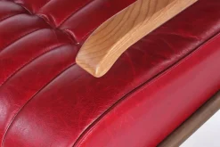 Lounge Sessel Marco 1930 Leder rot