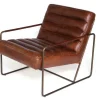 Lounge Sessel Marco Century Leder braun