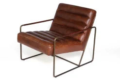 Lounge Sessel Marco Century Leder braun