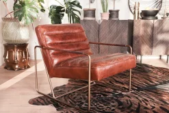 Lounge Sessel Marco Century Leder braun
