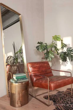 Lounge Sessel Marco Century Leder braun