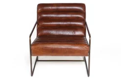 Lounge Sessel Marco Century Leder braun