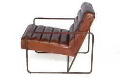 Lounge Sessel Marco Century Leder braun