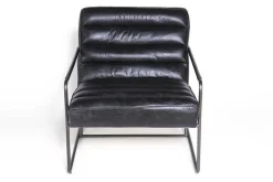 Lounge Sessel Marco Century Leder schwarz