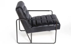 Lounge Sessel Marco Century Leder schwarz