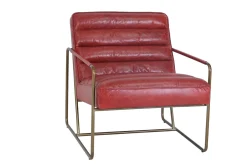 Lounge Sessel Marco Century Leder rot