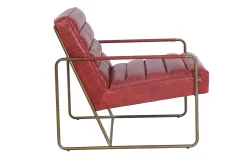 Lounge Sessel Marco Century Leder rot